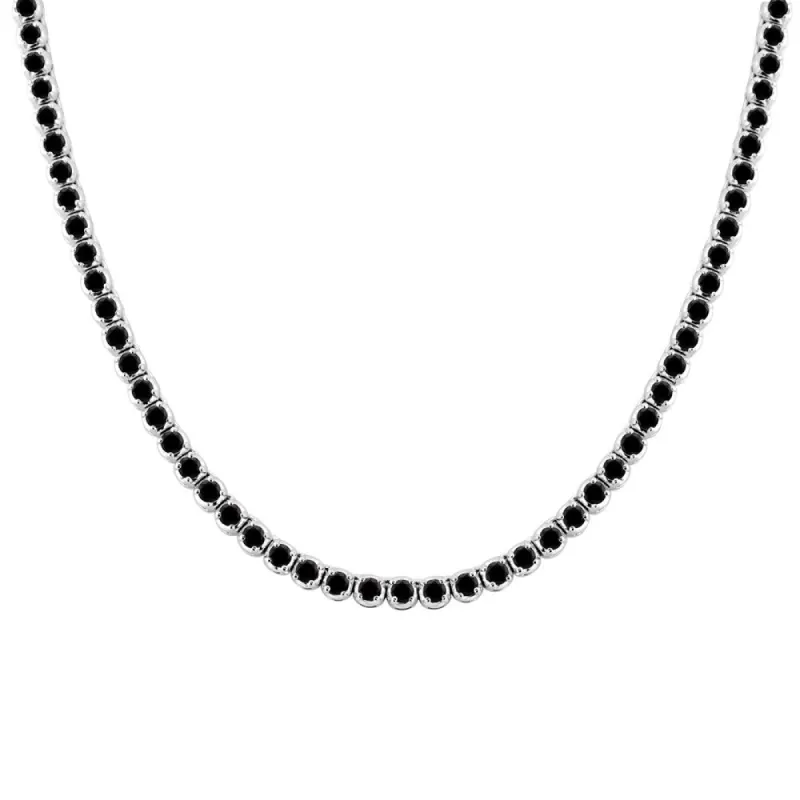 Auriya 9 carat TW Black Diamond Tennis Necklace 14k Gold - 16-inch (I1-I2) sold by Zulily