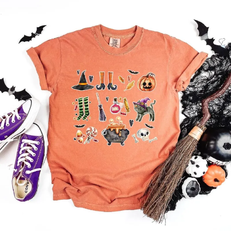 Witch Collage Garment Dyed Tee sold by Zulily