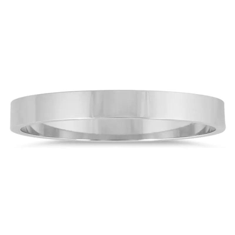 Marquee Jewels 14k White Gold 2-millimeter Flat Wedding Band sold by Zulily