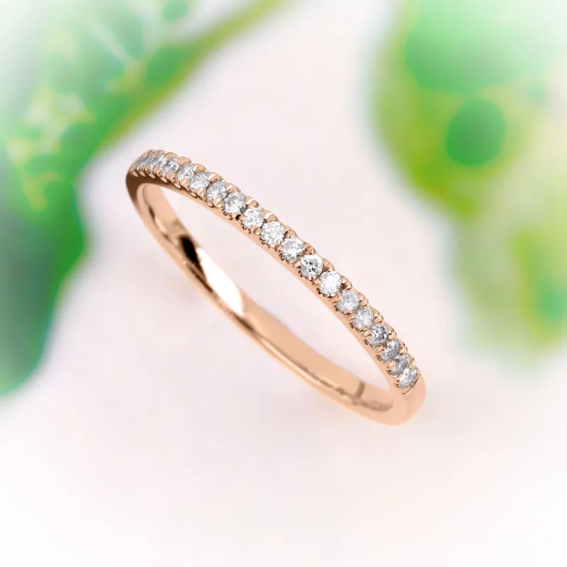 De Couer IGI Certified 14k Rose Gold 1/4ct TDW Women Wedding Band sold by Zulily
