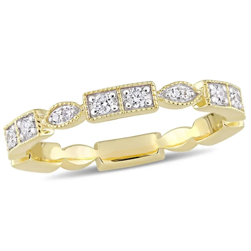 Miadora 10k Yellow Gold 1/3ct TDW Diamond Stackable Eternity Band sold by Zulily