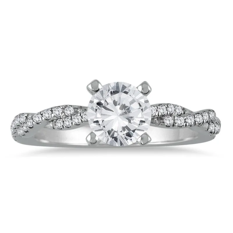 AGS Certified 1 Carat TW Diamond Engagement Ring in 14K White Gold (J-K Color, I2-I3 Clarity) sold by Zulily