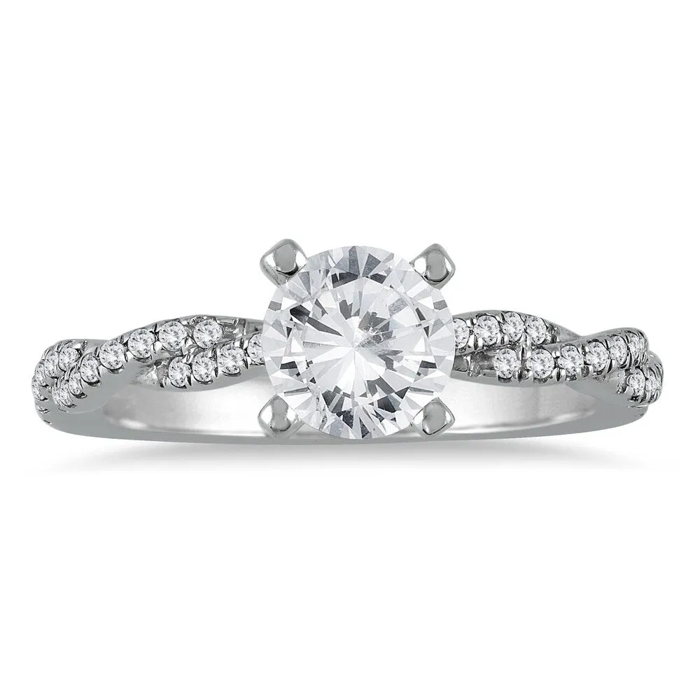 AGS Certified 1 Carat TW Diamond Engagement Ring in 14K White Gold (J-K Color, I2-I3 Clarity) sold by Zulily