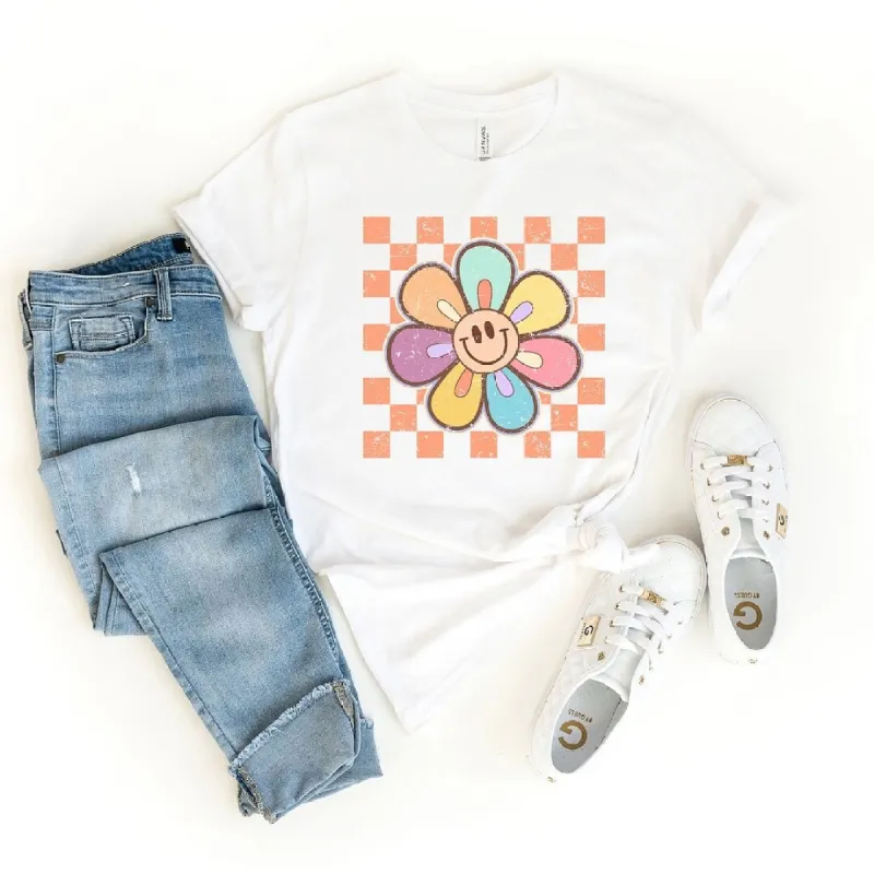 Checkered Daisy Short Sleeve Tee sold by Zulily