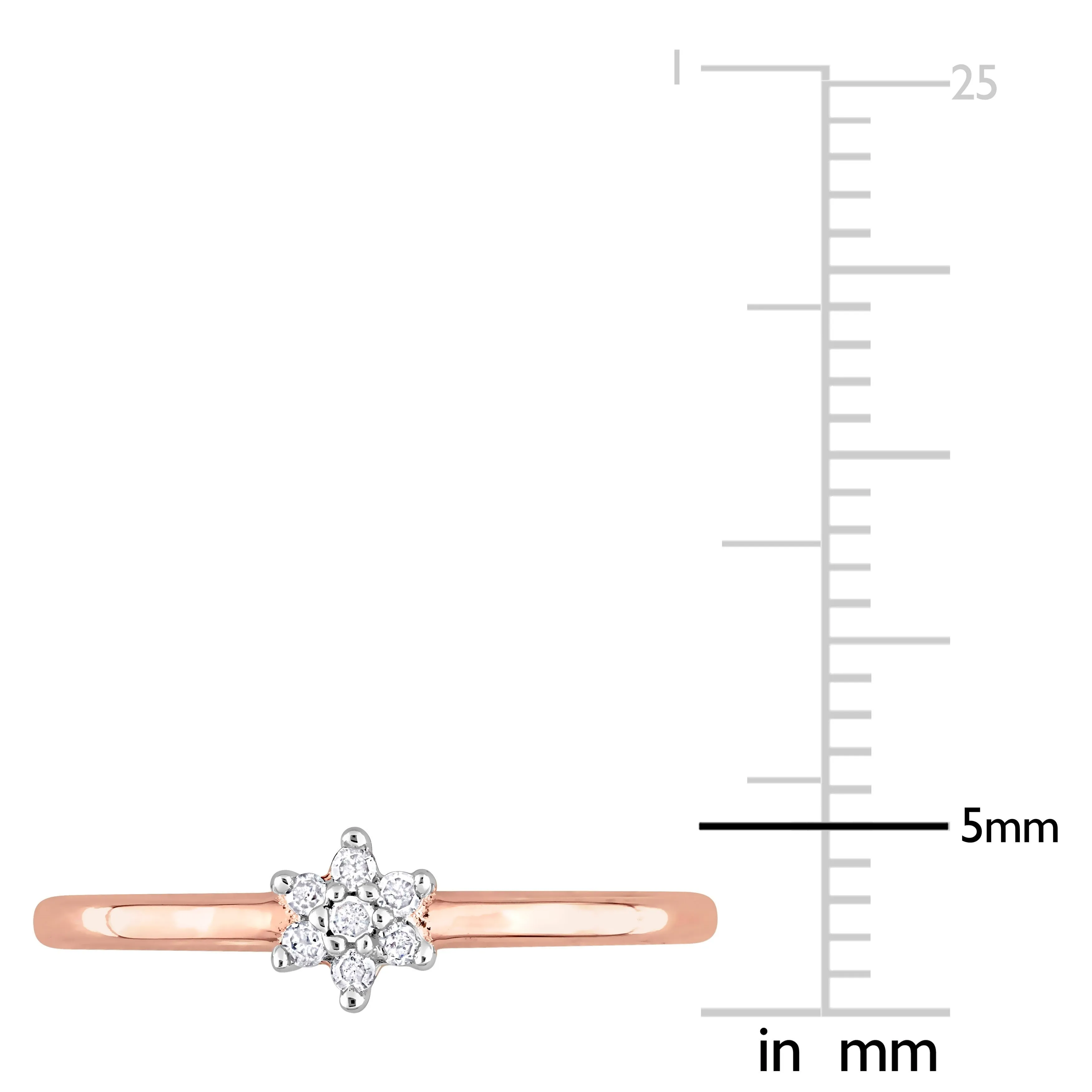 Miadora Diamond Accent Floral Promise Ring in Rose Silver sold by Zulily product image thumbnail 3