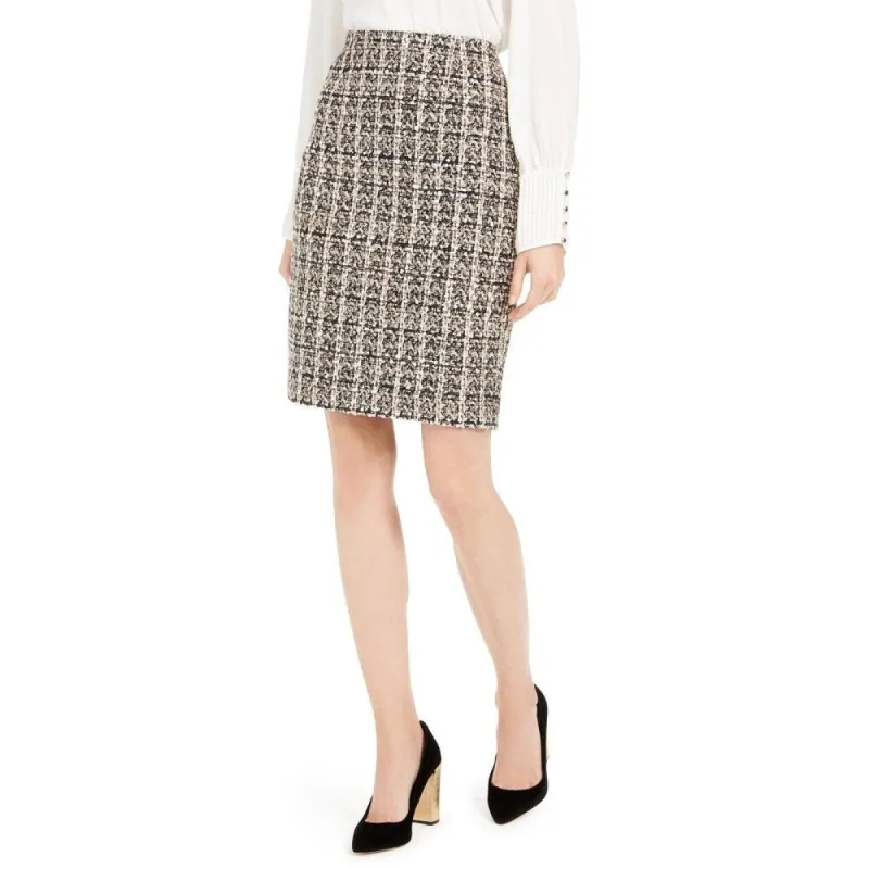 Calvin Klein Women's Sequined Tweed Skirt Beige Size 2 sold by Zulily