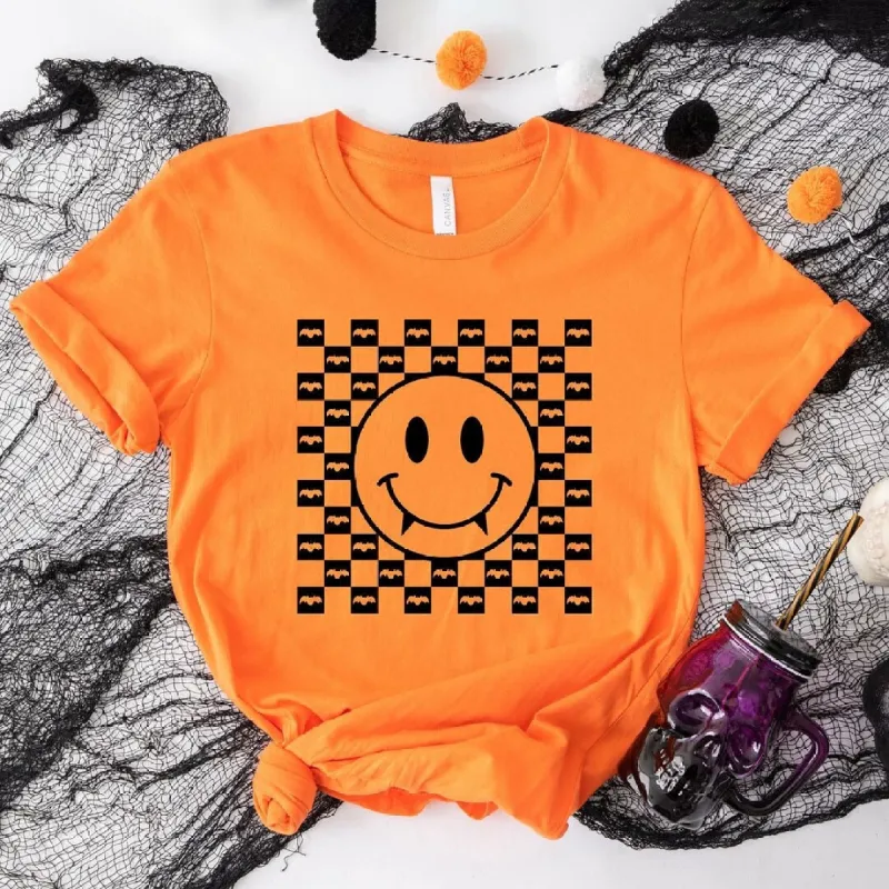 Halloween Bat Smiley Face Short Sleeve Tee sold by Zulily