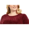 Karen Scott Women's Plus Chenille Cable-Knit Sweater Merlot Size 1X sold by Zulily