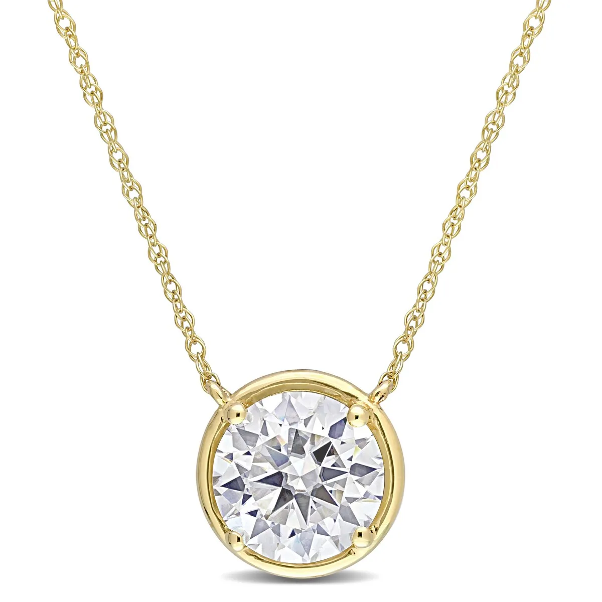 Miadora 2ct DEW Moissanite Solitaire Necklace in 10k Yellow Gold sold by Zulily
