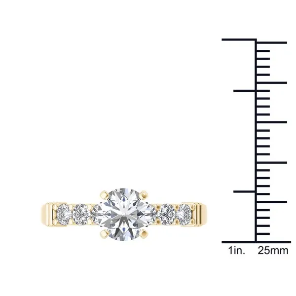 De Couer 14k Yellow Gold 7/8ct TDW Diamond Classic Engagement Ring sold by Zulily product image thumbnail 4