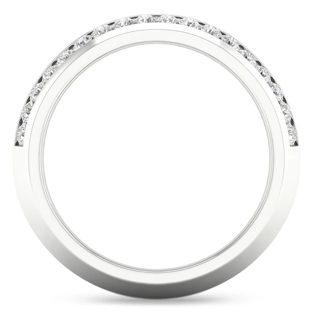 De Couer IGI Certified 14k Gold 7/8ct TDW Diamond Men's Exquisite Wedding Band - white gold - white gold sold by Zulily product image thumbnail 3