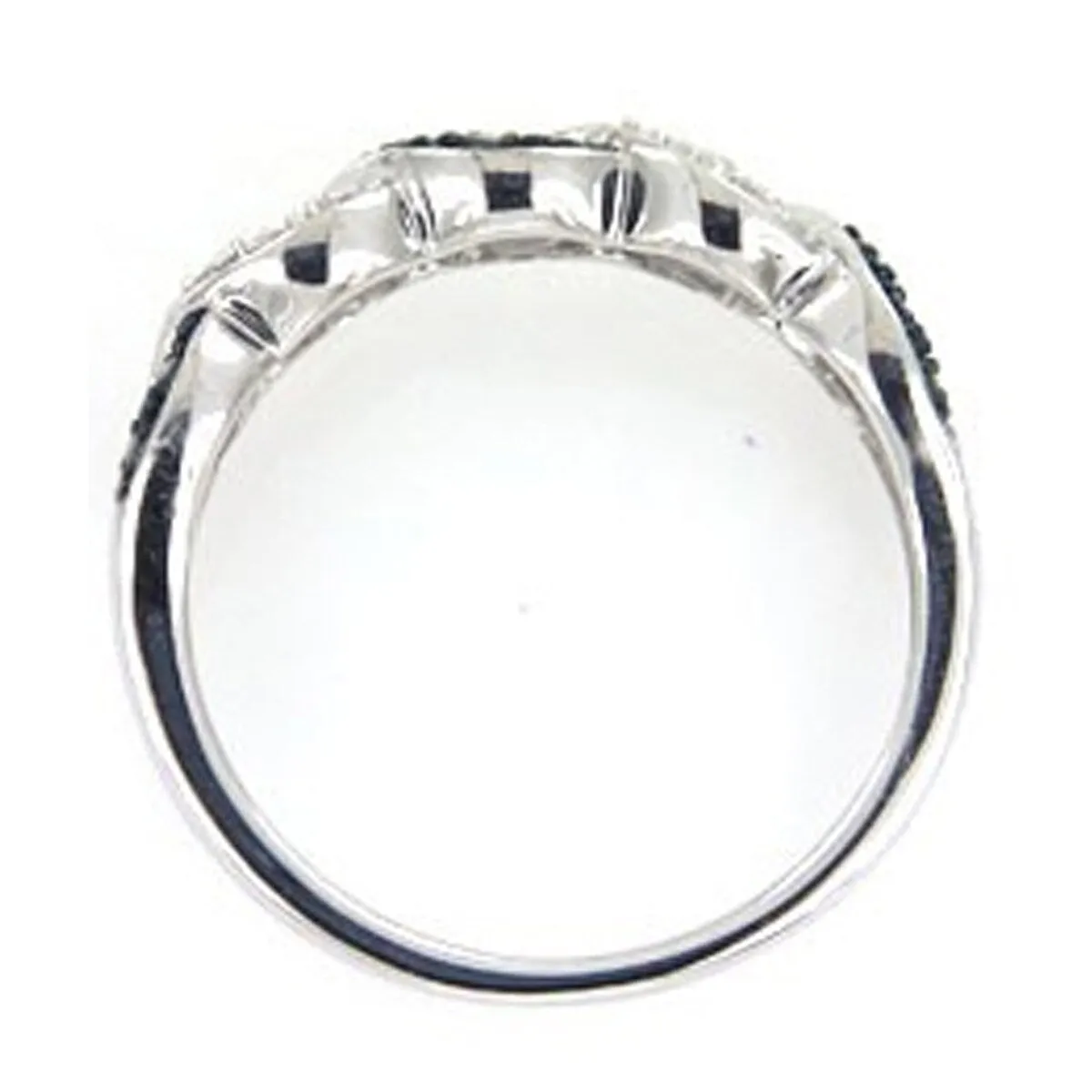 Sterling Silver with Genuine Blue and White Diamond Band Ring sold by Zulily product image thumbnail 3