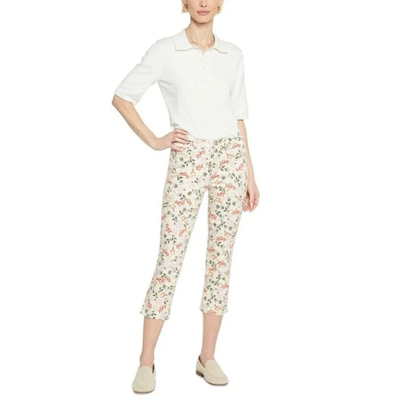 NYDJ Women's Chloe Side Slit Capri Jeans White Size 14 sold by Zulily