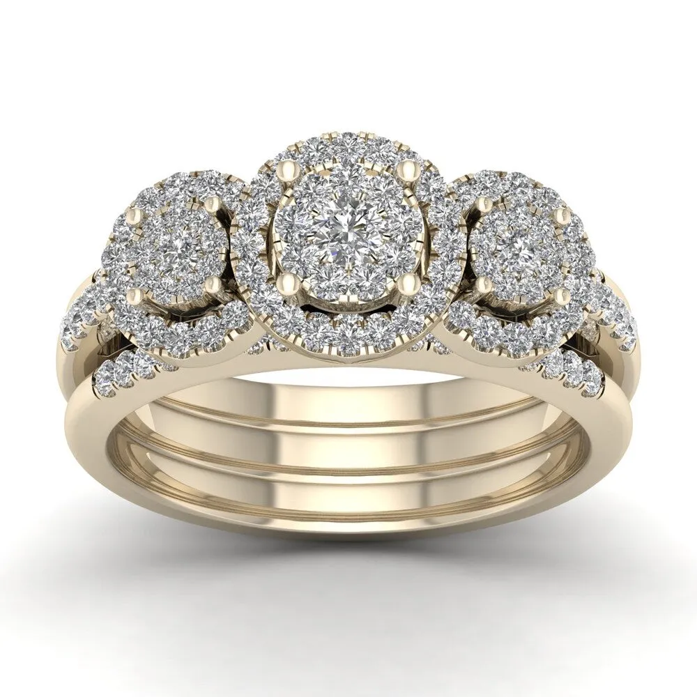 De Couer 3/4ct TDW Diamond Promise Bridal Set - Yellow sold by Zulily
