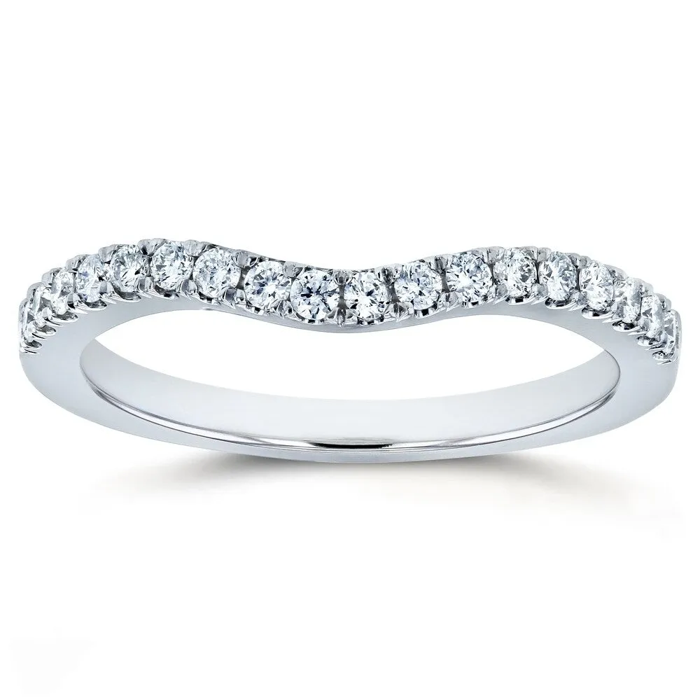 Annello by Kobelli Diamond Curved Wedding Band 1/5 CTW 14k Gold (GH, I1-I2) sold by Zulily