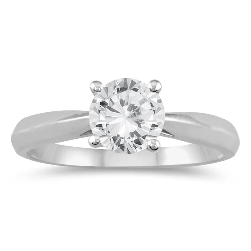 AGS Certified 3/4 Carat TW Round Diamond Solitaire Ring in 14K White Gold (H-I Color, I1-I2 Clarity) sold by Zulily