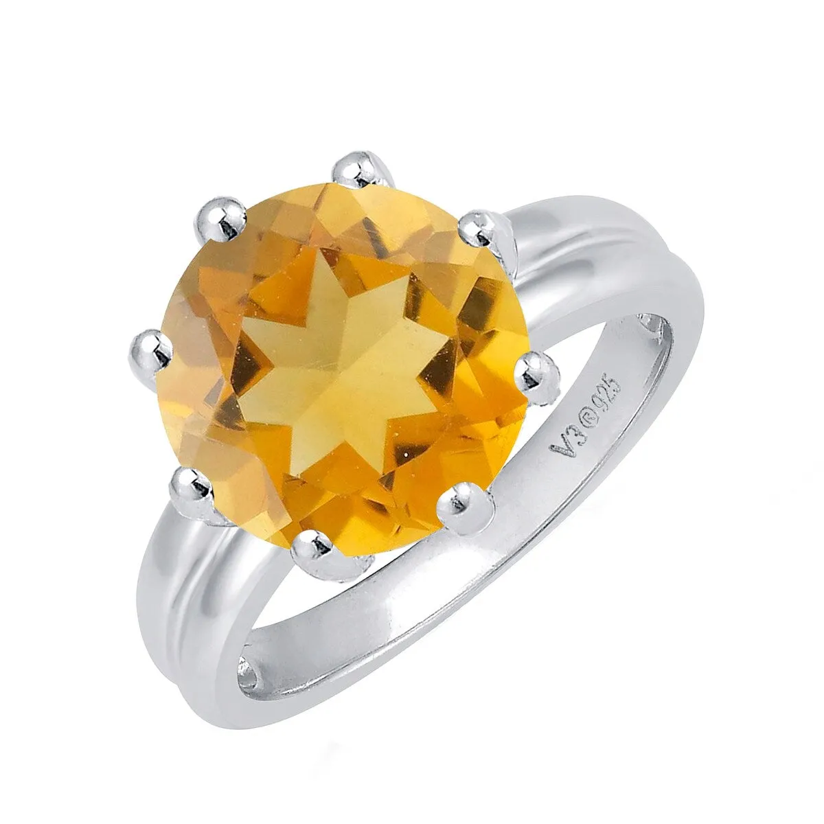 Yellow Citrine Sterling Silver Solitaire Ring sold by Zulily product image thumbnail 2