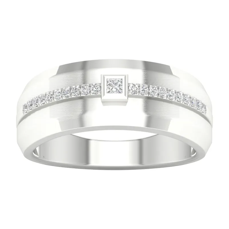IGI Certified 1/6ct TDW Diamond Men's Wedding Band in 10k Gold by De Couer sold by Zulily