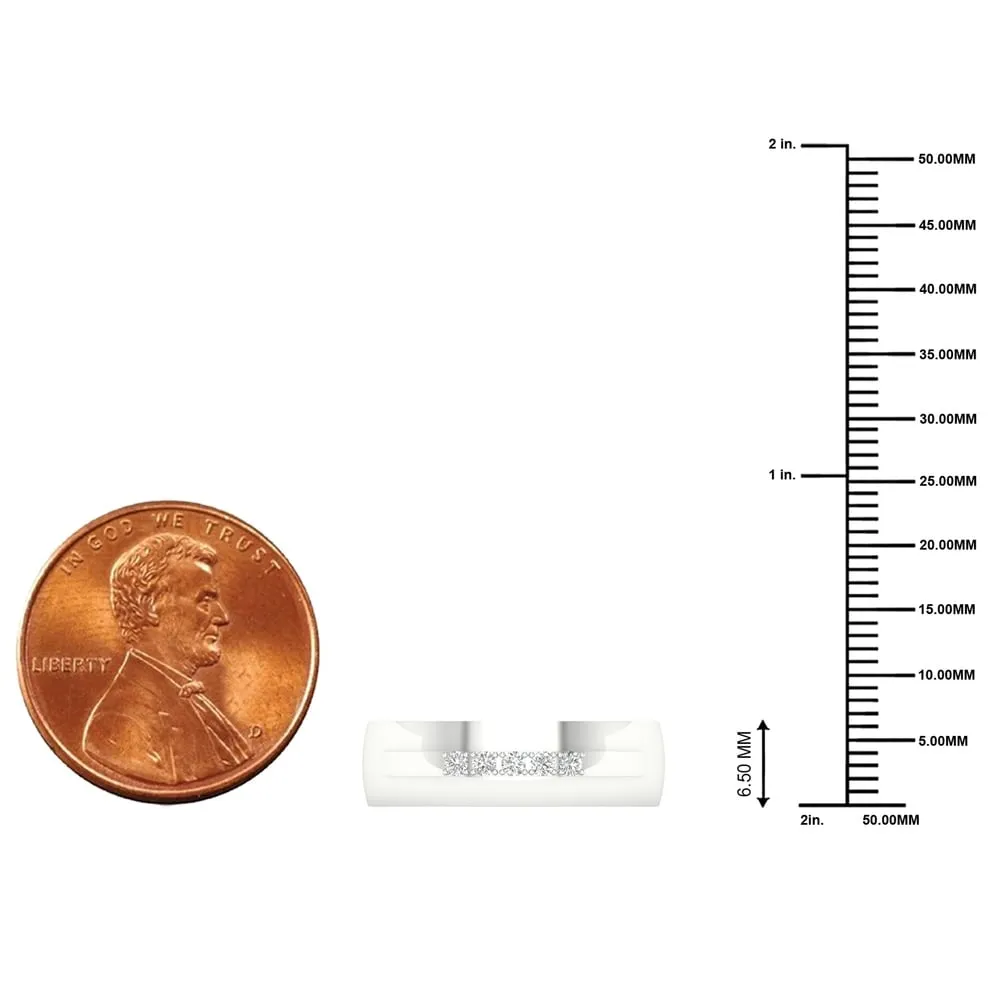 1/20ct TDW Diamond Men's Wedding Band in 10k Gold by De Couer sold by Zulily product image thumbnail 4