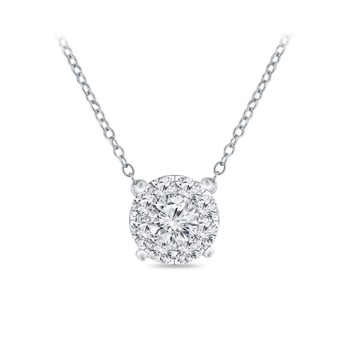 14k Gold Round Shaped 1/4ct TDW Pave Diamond Necklace by Auriya (H-I, I1-I2) sold by Zulily product image thumbnail 3