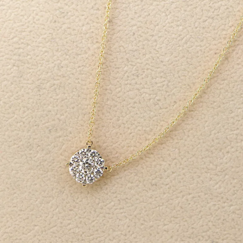 14k Gold Round Shaped 1/4ct TDW Pave Diamond Necklace by Auriya (H-I, I1-I2) sold by Zulily
