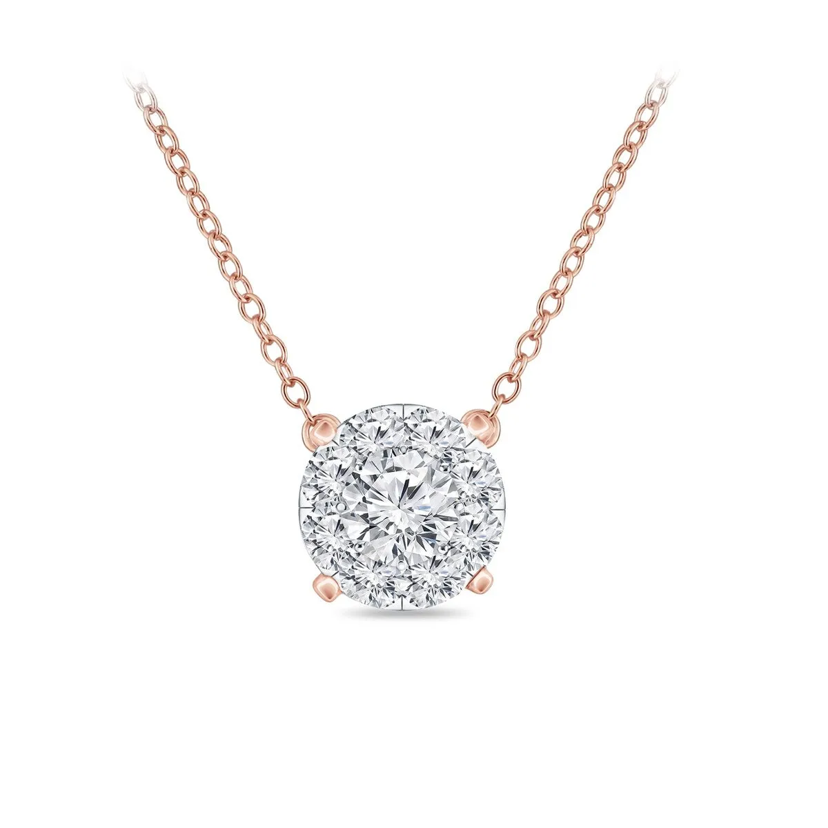 14k Gold Round Shaped 1/4ct TDW Pave Diamond Necklace by Auriya (H-I, I1-I2) sold by Zulily product image thumbnail 5