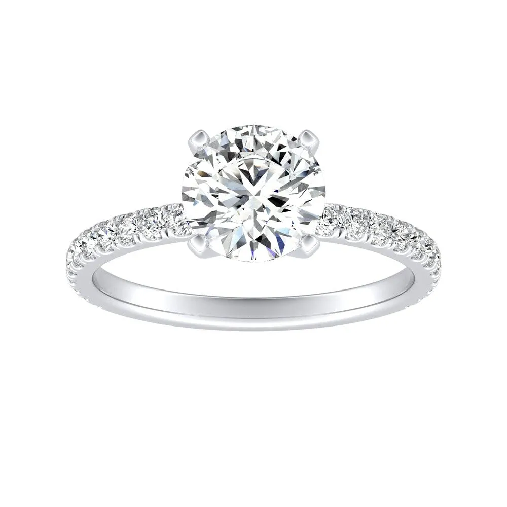 Auriya 14k Gold 1 1/2ct Moissanite and Diamond Engagement Ring 1/3ctw sold by Zulily product image thumbnail 2