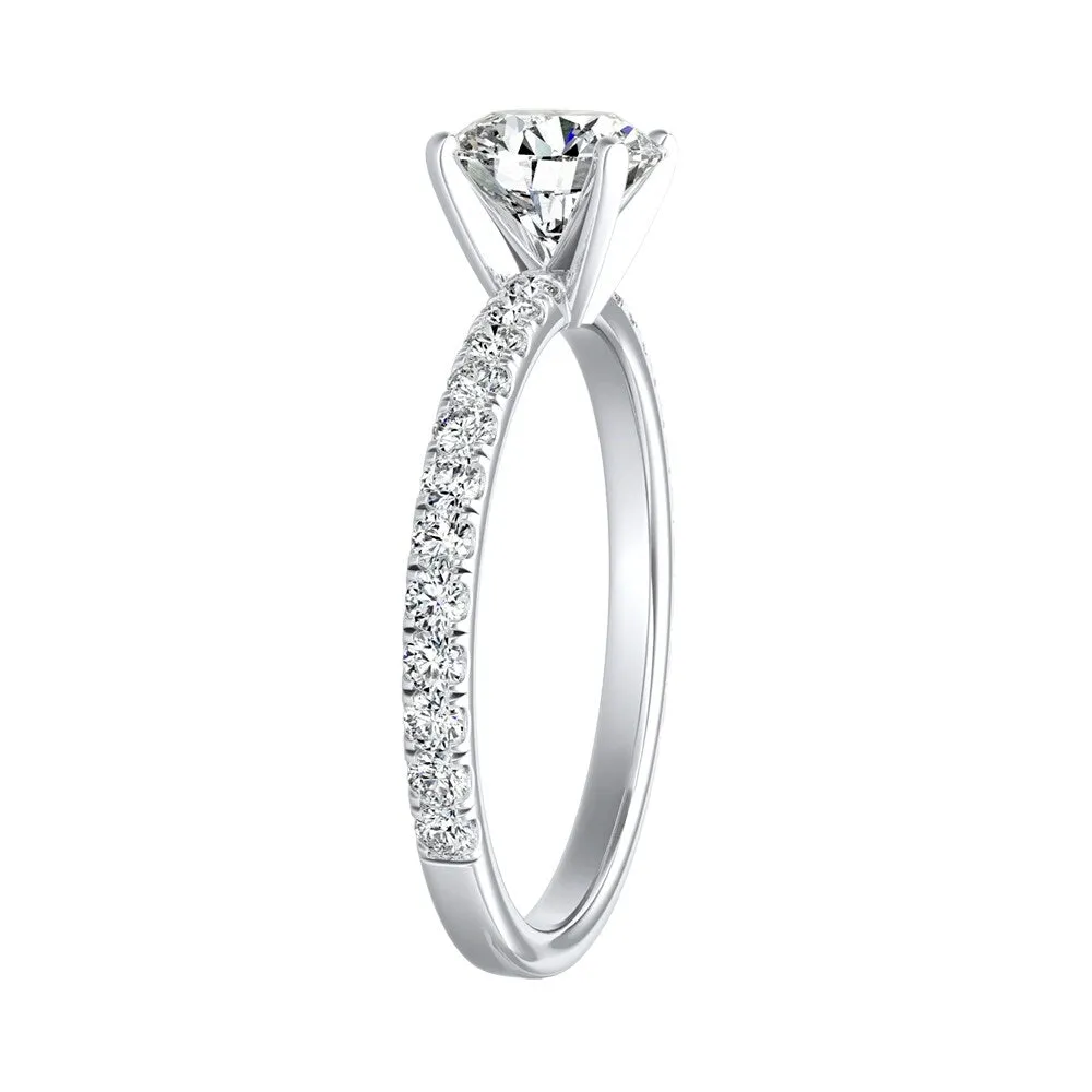 Auriya 14k Gold 1 1/2ct Moissanite and Diamond Engagement Ring 1/3ctw sold by Zulily product image thumbnail 3