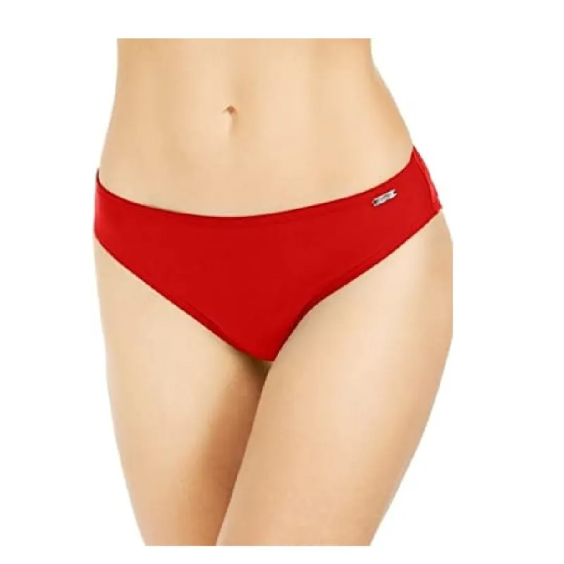 Dkny Women's Lychee Solid Hipster Bikini Swim Bottom Red sold by Zulily