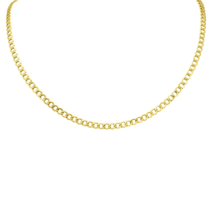 10K Yellow Gold 4.4mm Light Curb Chain with Lobster Clasp - 20 Inch sold by Zulily