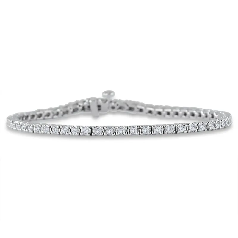 AGS Certified 2 Carat TW Classic Diamond Tennis Bracelet in 10K White Gold sold by Zulily