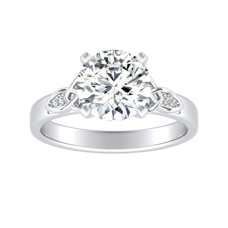 Auriya 14k Gold Modern 3ct Round Moissanite Engagement Ring sold by Zulily