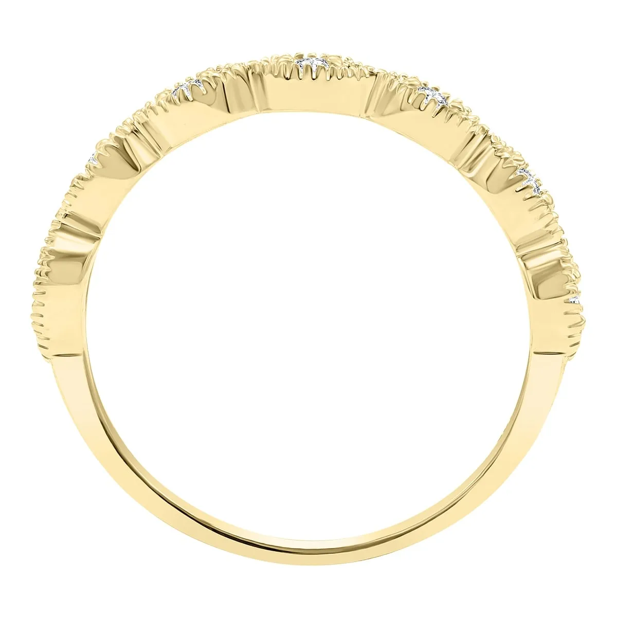 Women's 1/10 Carat TW Diamond Wedding Band in 10K Yellow Gold sold by Zulily product image thumbnail 2