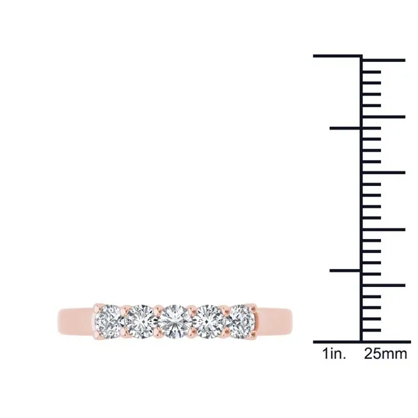 De Couer IGI Certified 14k Gold 1/2ct TDW Diamond Five-Stone Women's Wedding Anniversary Band sold by Zulily product image thumbnail 4