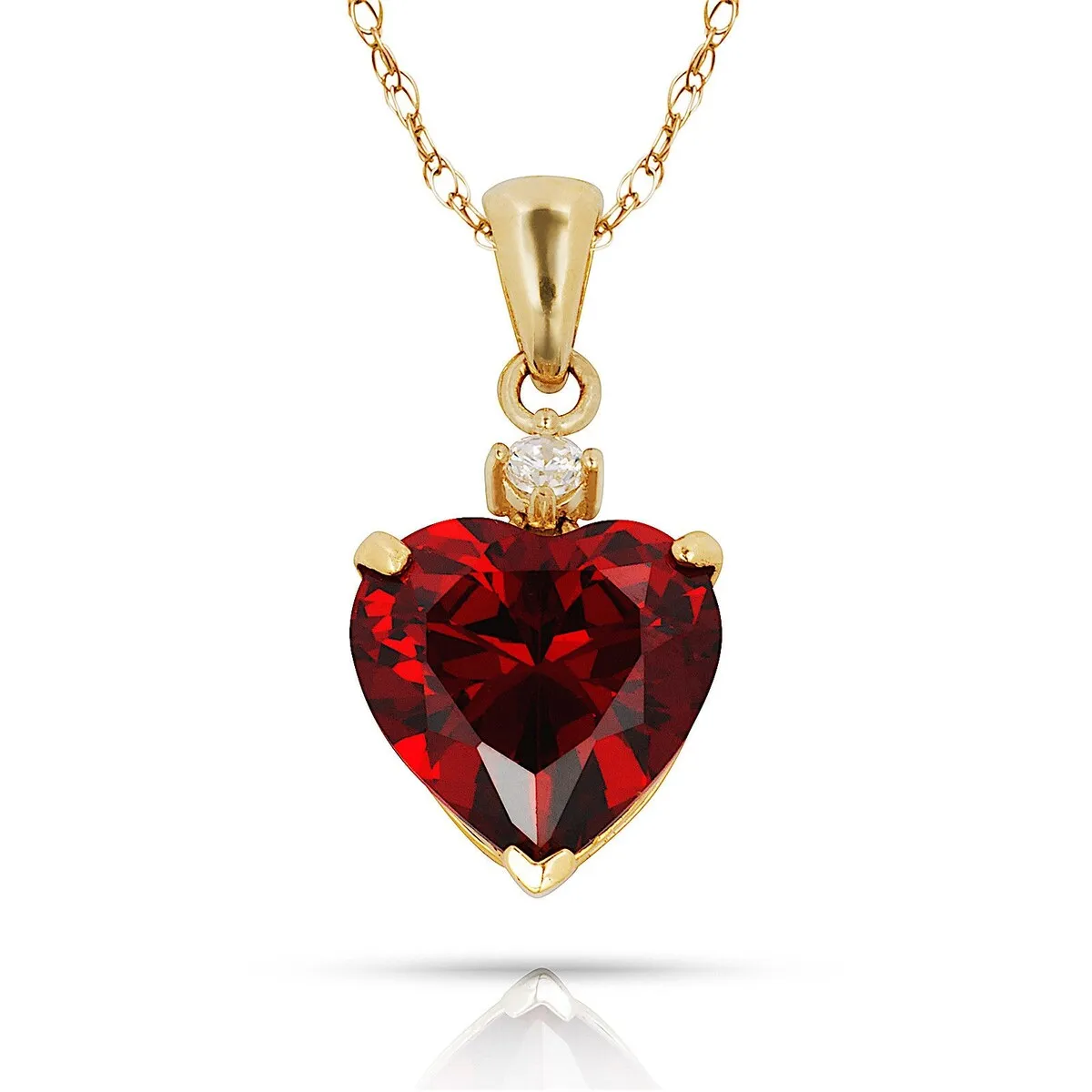 Curata 14k Yellow Gold 18" Birthstone Heart-Shaped Cubic Zirconia Pendant Necklace sold by Zulily