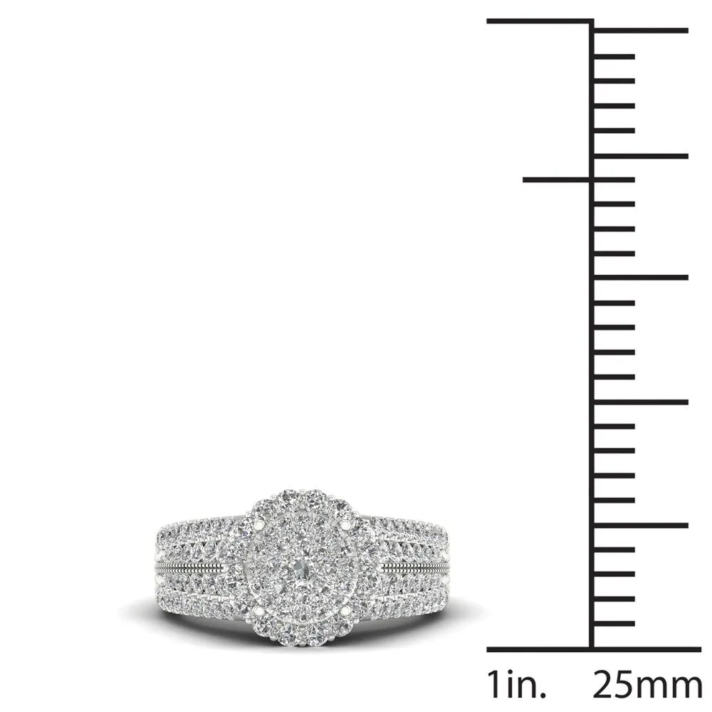 De Couer IGI Certified 1 3/8ct TDW Diamond Cluster Engagement Ring - White sold by Zulily product image thumbnail 4