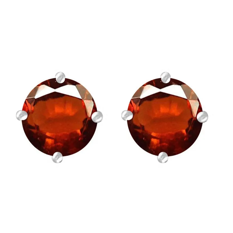 Sterling Silver with Natural Hessonite Stud Earring sold by Zulily