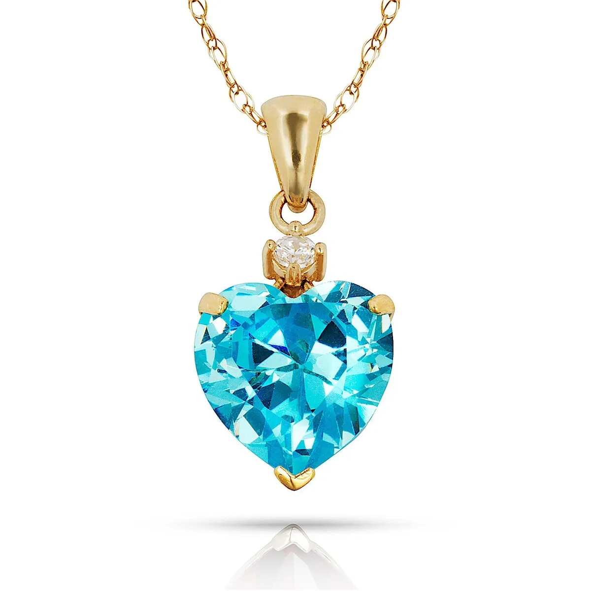 Curata 14k Yellow Gold 18" Birthstone Heart-Shaped Cubic Zirconia Pendant Necklace sold by Zulily product image thumbnail 4
