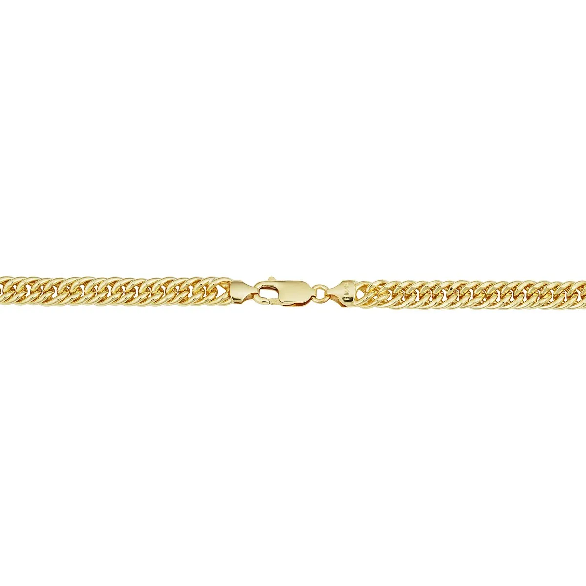 Solid 14k Yellow Gold Filled 7.0 mm Double Curb Link Chain Necklace For Men and Women sold by Zulily product image thumbnail 3