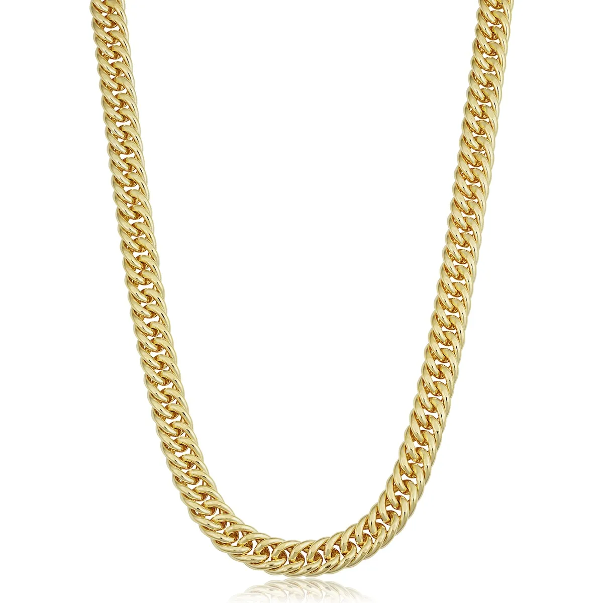 Solid 14k Yellow Gold Filled 7.0 mm Double Curb Link Chain Necklace For Men and Women sold by Zulily