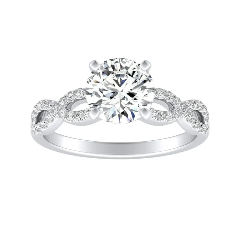 Auriya 14k Gold 1 1/2ct Moissanite Infinity Diamond Engagement Ring 1/6ctw sold by Zulily