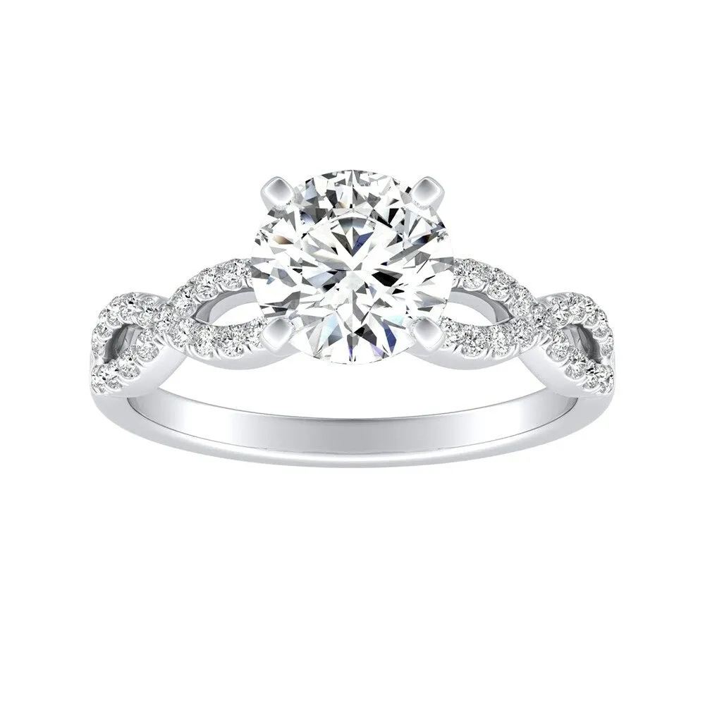 Auriya 14k Gold 1 1/2ct Moissanite Infinity Diamond Engagement Ring 1/6ctw sold by Zulily