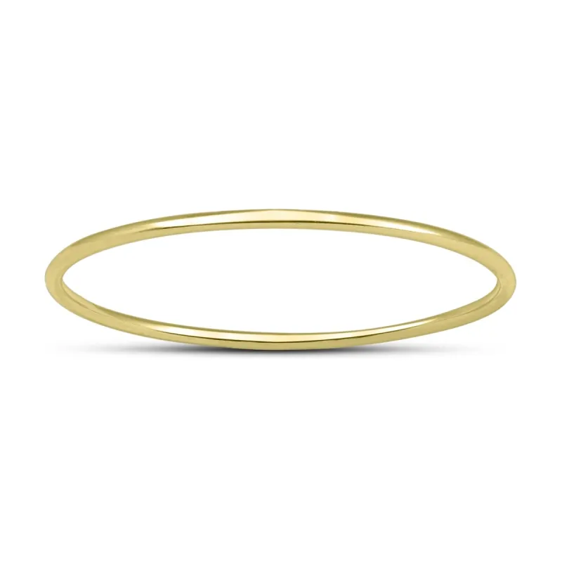 Skinny Thin Domed Stackable 14K Yellow Gold Band (.75 mm) sold by Zulily