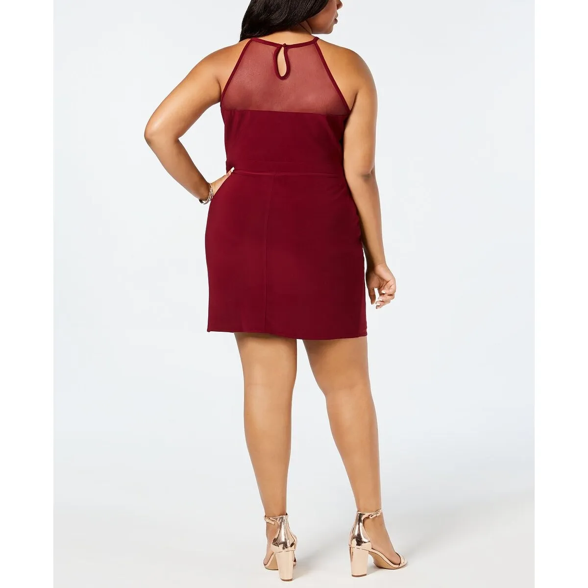 Morgan & Company Women's Sequin Lace Bodycon Dress Red Size 14W sold by Zulily product image thumbnail 2