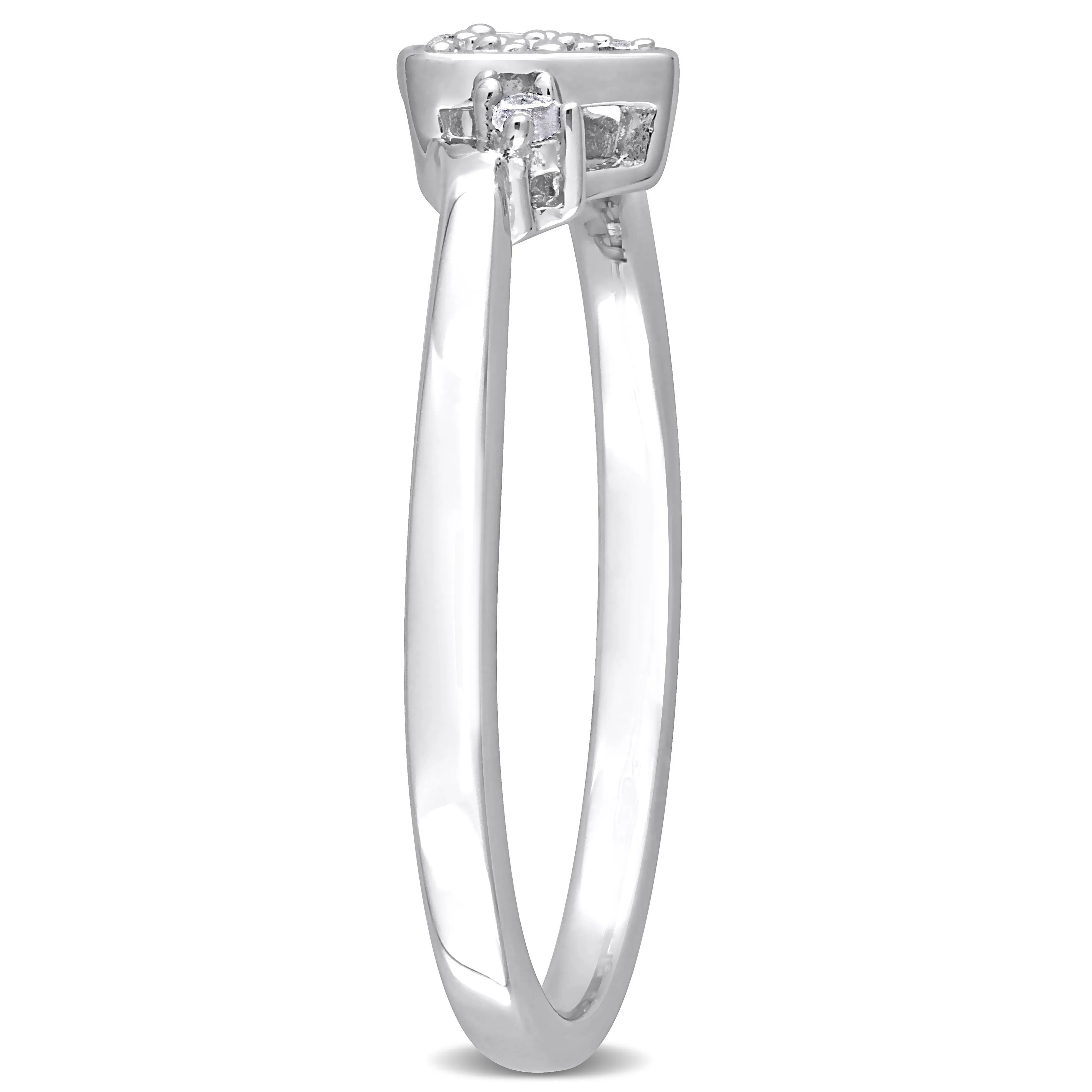 Miadora 1/10ct TDW Diamond Heart Ring in Sterling Silver sold by Zulily product image thumbnail 2