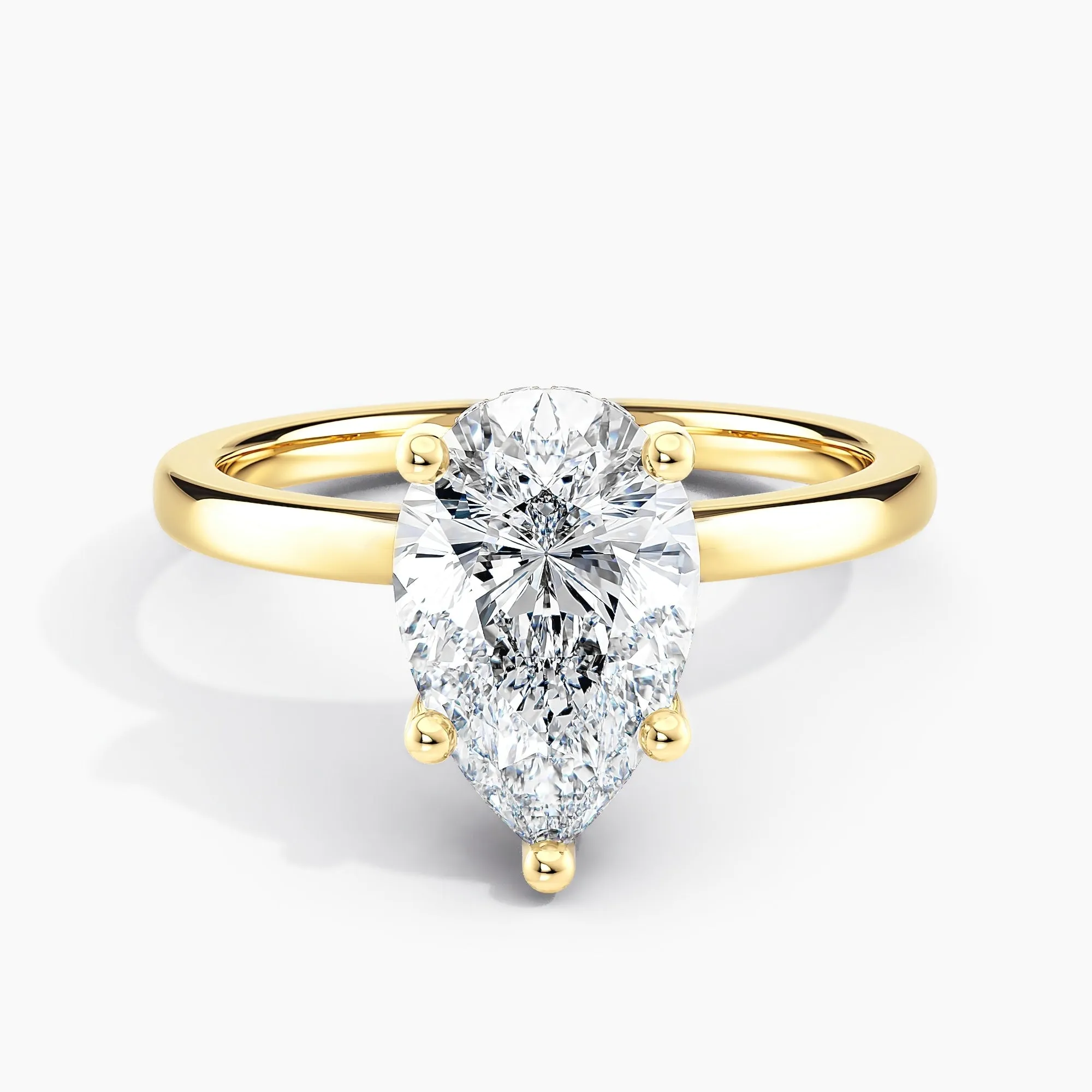 Auriya 14k Gold 0.75ctw Pear Shaped Hidden-Halo Lab Grown Diamond Engagement Ring sold by Zulily product image thumbnail 2