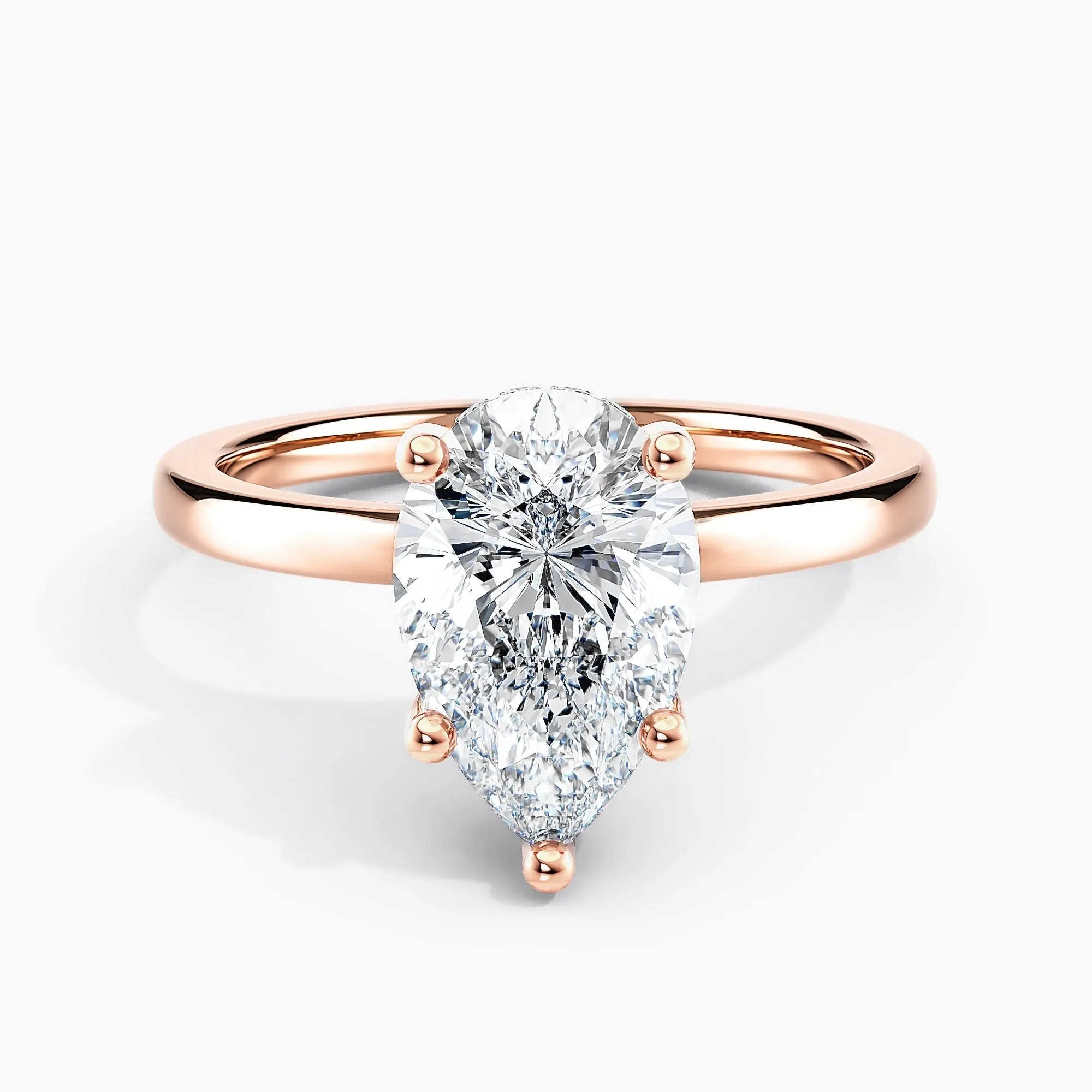 Auriya 14k Gold 0.75ctw Pear Shaped Hidden-Halo Lab Grown Diamond Engagement Ring sold by Zulily product image thumbnail 3