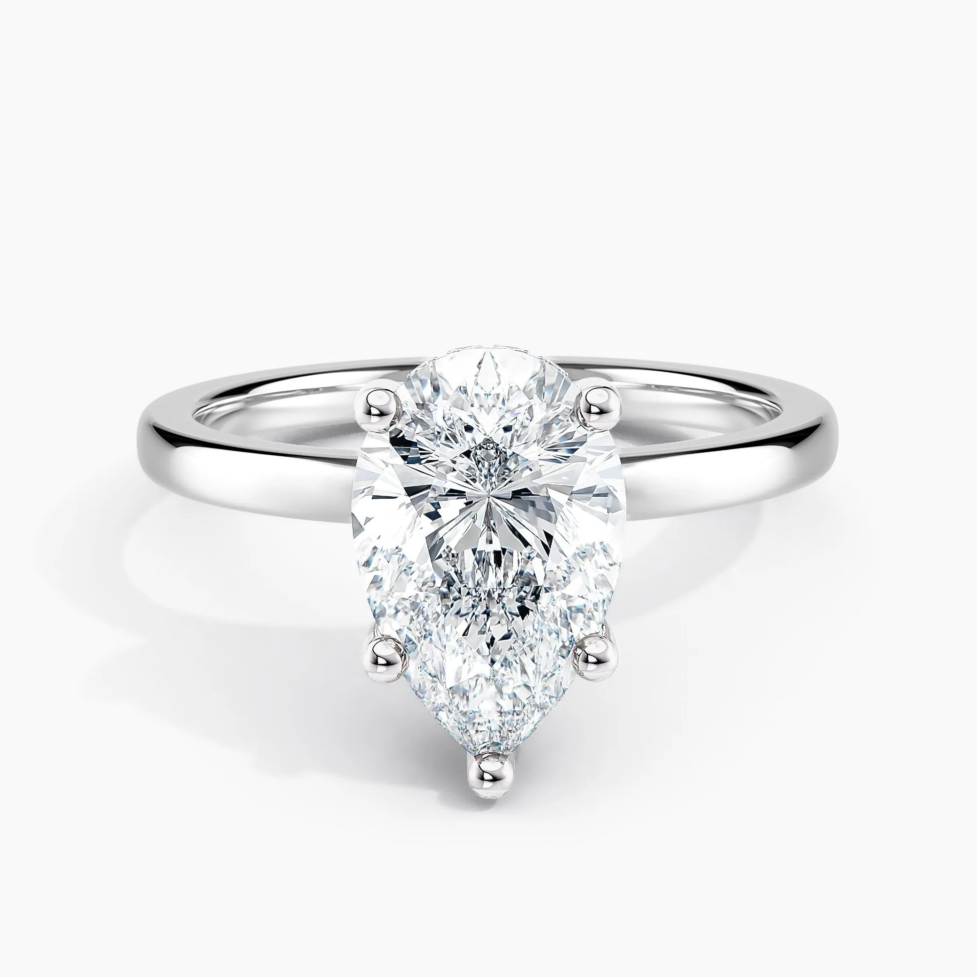 Auriya 14k Gold 0.75ctw Pear Shaped Hidden-Halo Lab Grown Diamond Engagement Ring sold by Zulily