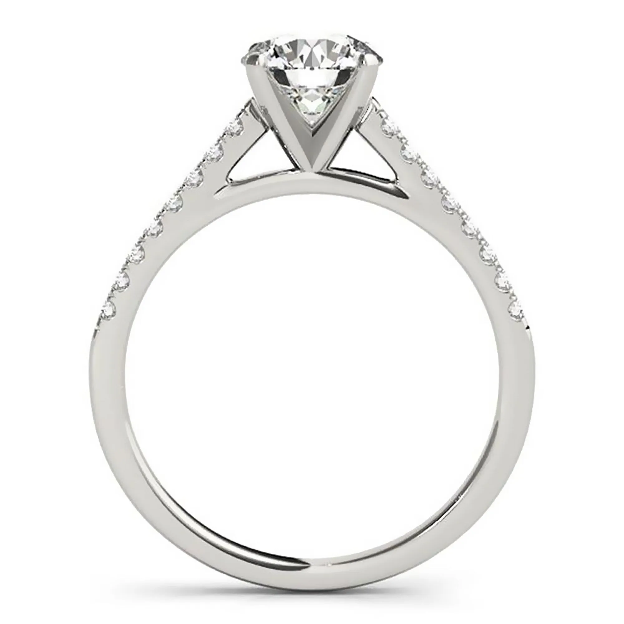 Auriya 14k Gold Round Moissanite Engagement Ring 2/3ctw sold by Zulily product image thumbnail 4