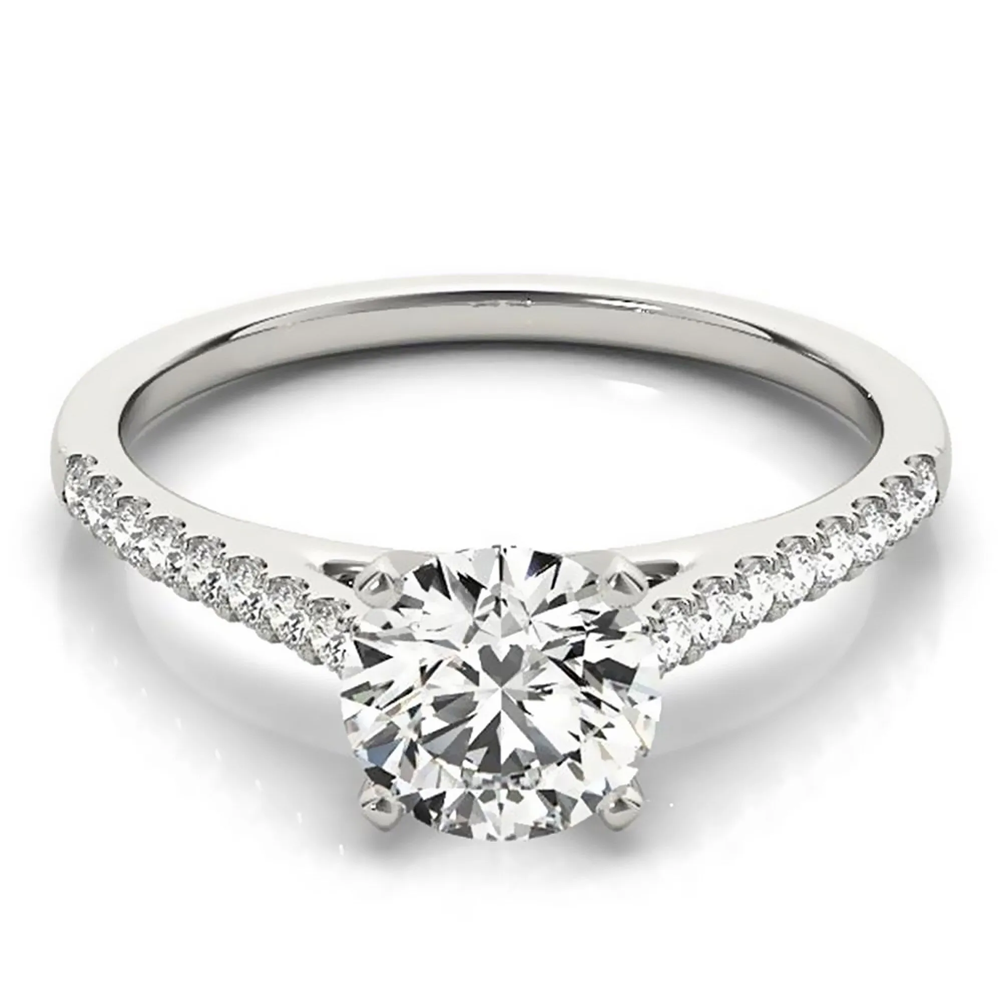 Auriya 14k Gold Round Moissanite Engagement Ring 2/3ctw sold by Zulily product image thumbnail 3